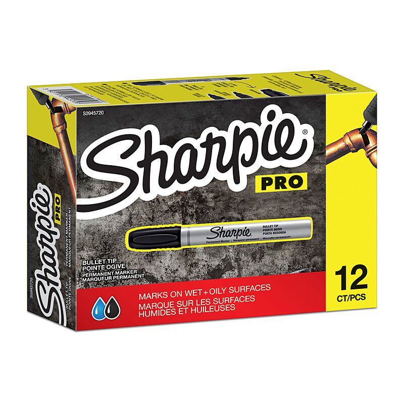 Sharpie Pro Mtl BT Mrk BL BX12