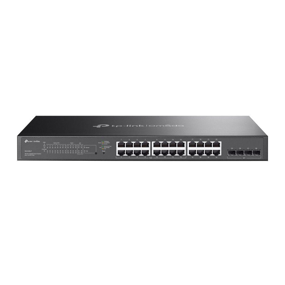 Tp-link Omada 28-PORT Managed Gigabit Rack Switch, POE+(16), SFP(4), 150W, 5YR, image 1 of 6