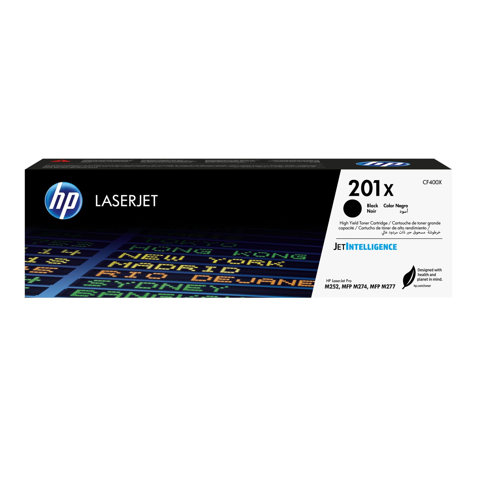 HP CF400X #201X High Yield Black Toner Cartridge (2,800 Yield), image 1 of 3