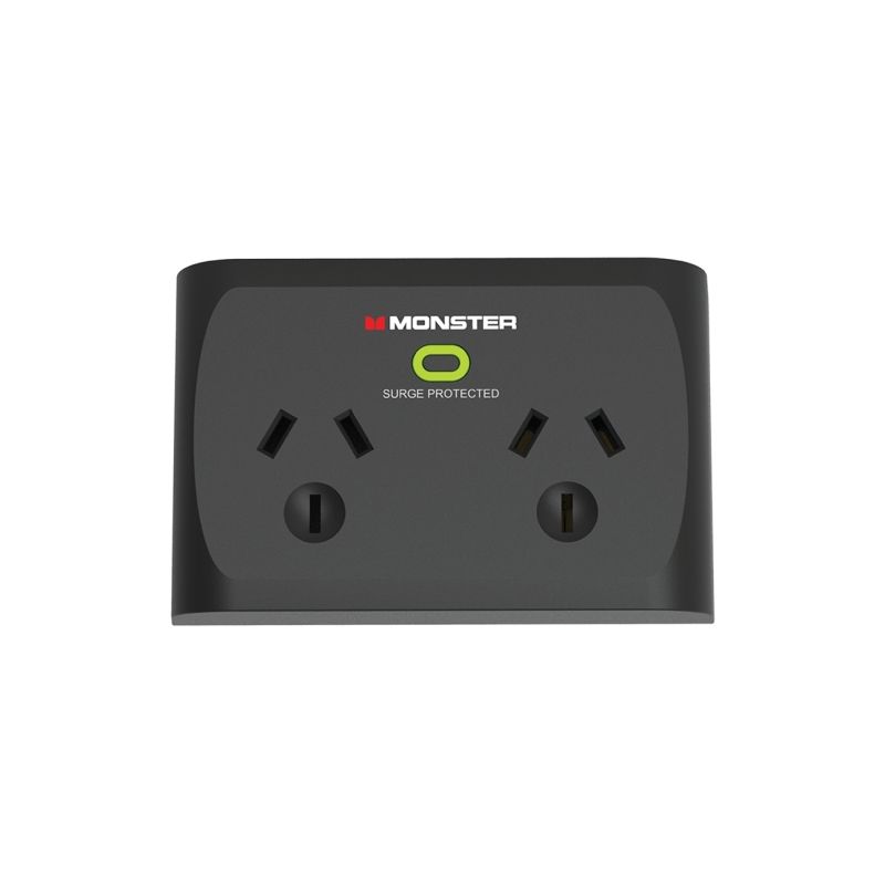 Monster 2-PORT Surge Black, image 1 of 2