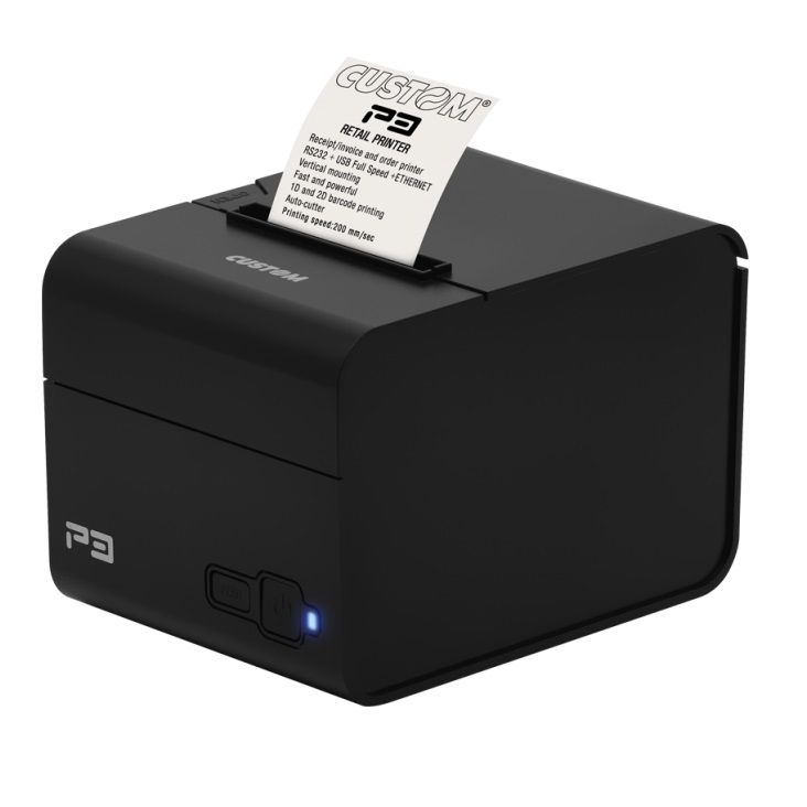 Custom Printer Thermal P3 Eth/ser/usb Blk