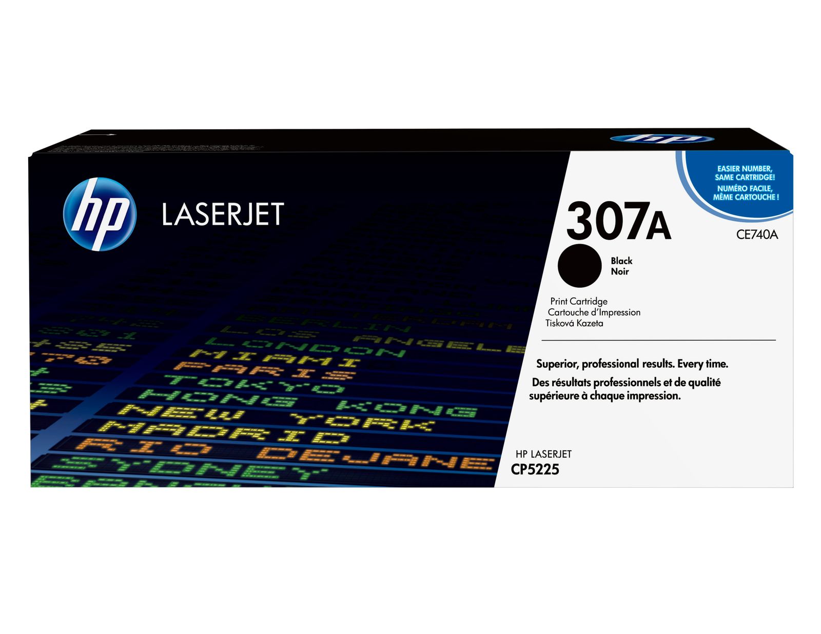 HP CE740A #307A Black Toner Cartridge (7,000 Yield), image 1 of 7