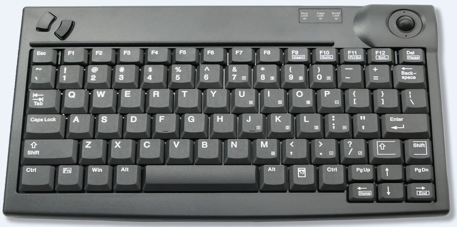 Ksi Keyboard Mini W/trackball Usb Blk