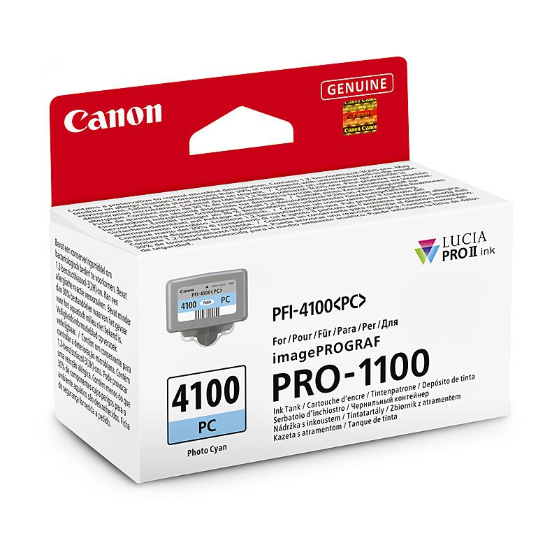 Canon PFI4100 PH Cyan Ink Cart, image 1 of 3