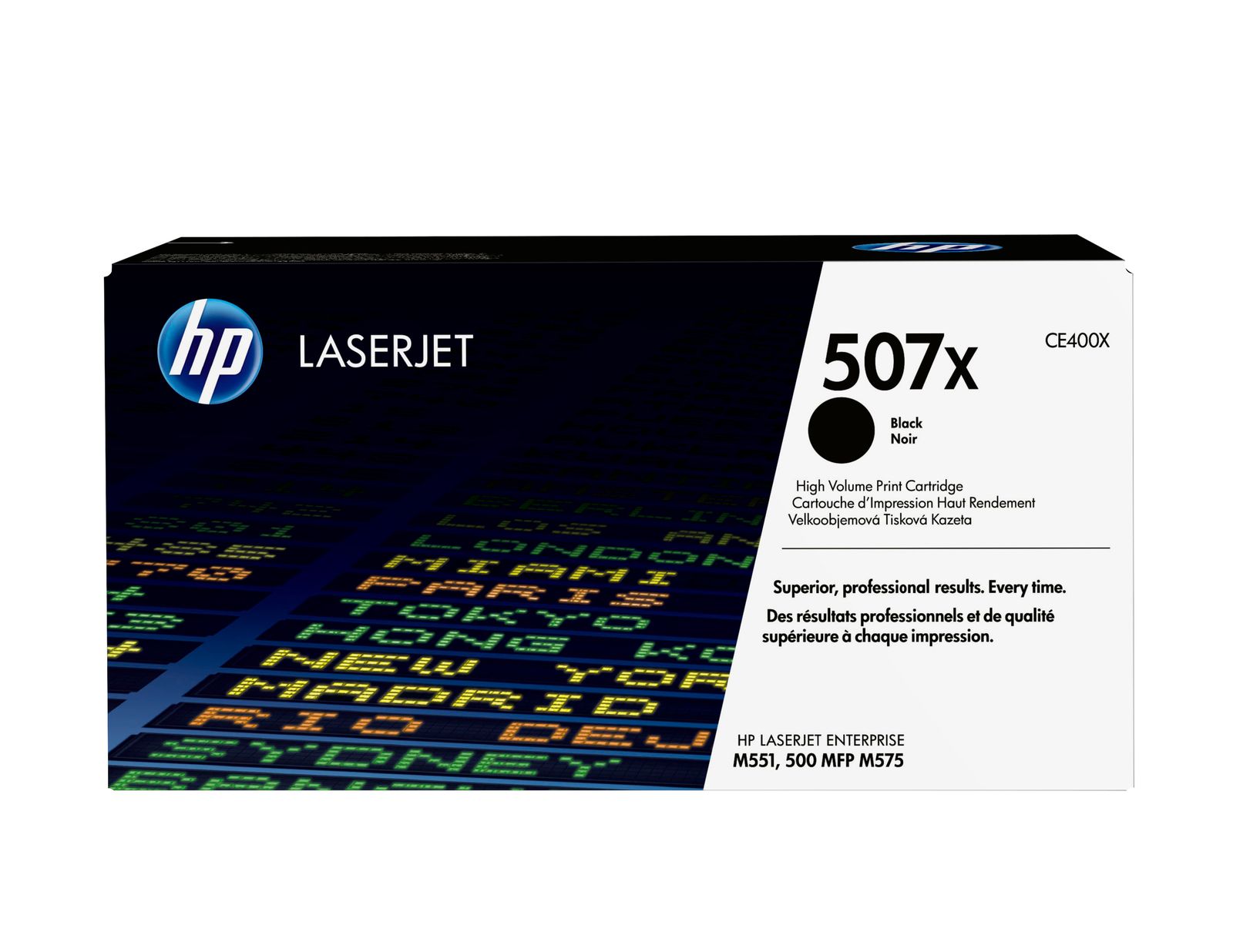 HP CE400X #507X High Yield Black Toner Cartridge (11,000 Yield), image 1 of 8
