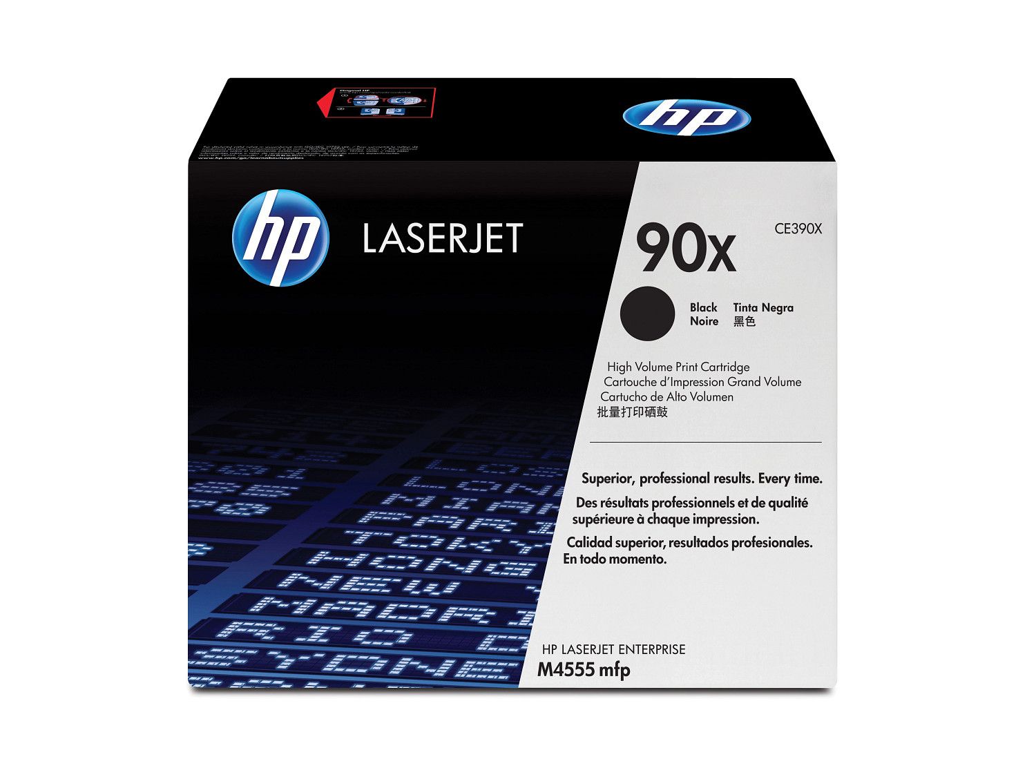 HP CE390X #90X High Yield Black Toner Cartridge (24,000 Yield), image 1 of 9