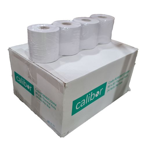 Calibor Thermal Paper 80X80 24 Rolls/box 25MM/CORE