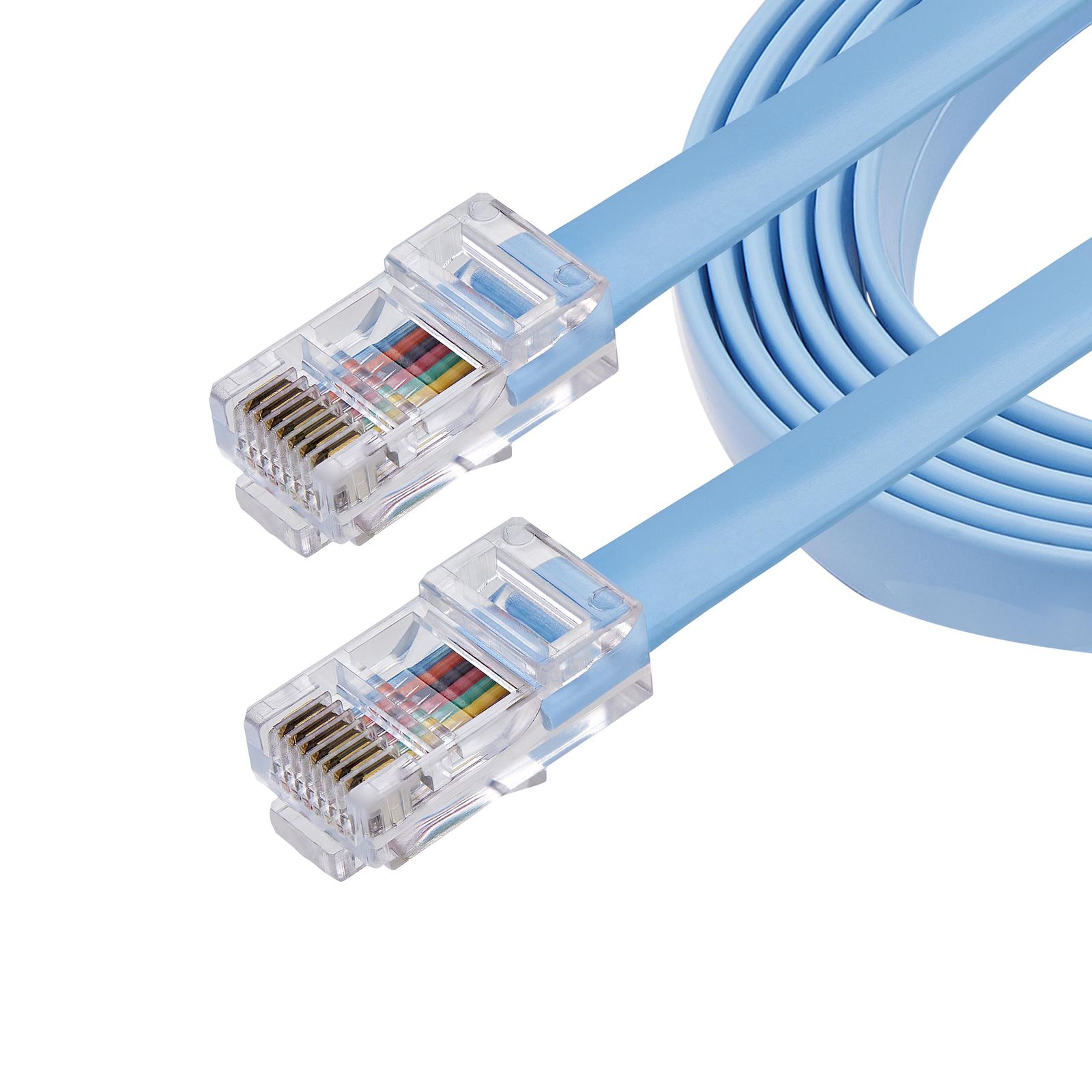 Startech 1.8 M Cisco Console Rollover Cable - RJ45 M/m Blue Ltw, image 1 of 7