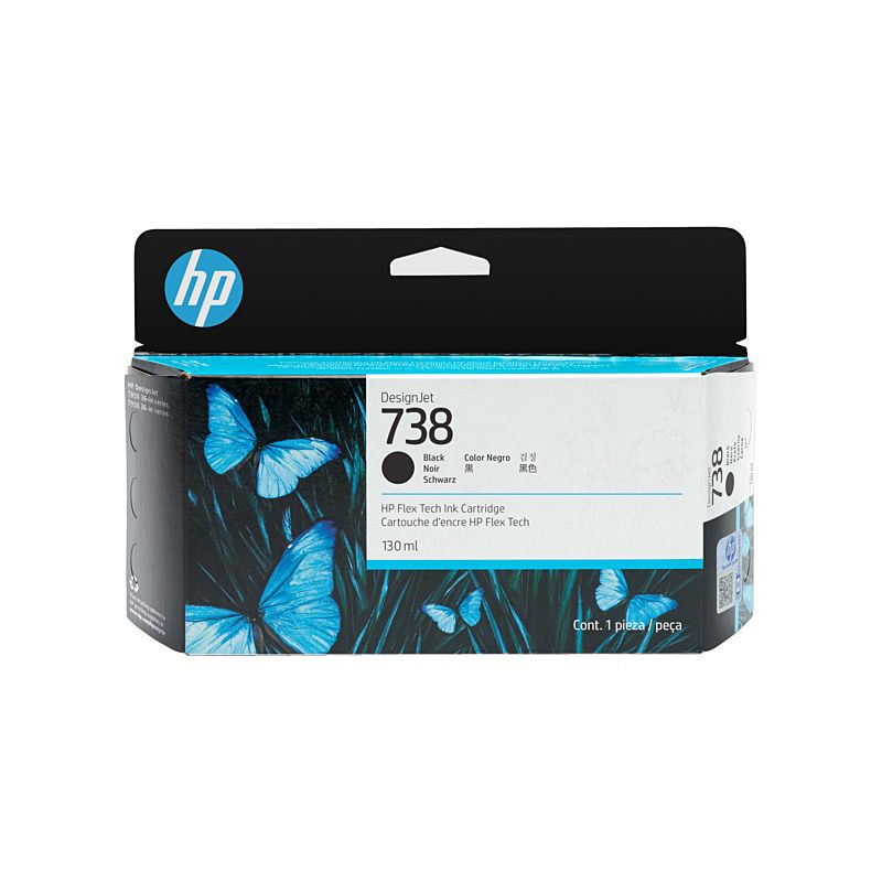 HP #738 130ML Blk Ink 498P2A