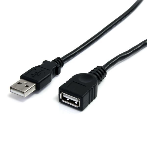 Startech 2M USB2.0 A TO A Extension Cable, M/f, Black, Ltw, image 1 of 3