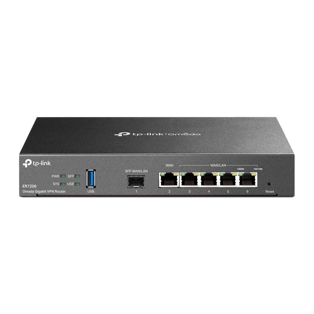 Tp-link Omada Gigabit Vpn Router, Gbe Spf WAN/LAN(1), Wan (1), LAN/WAN(4), 5YR, image 1 of 8