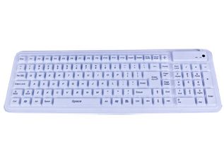 Seal Keyboard 106K Silicone IP68 Usb Backlit Whi