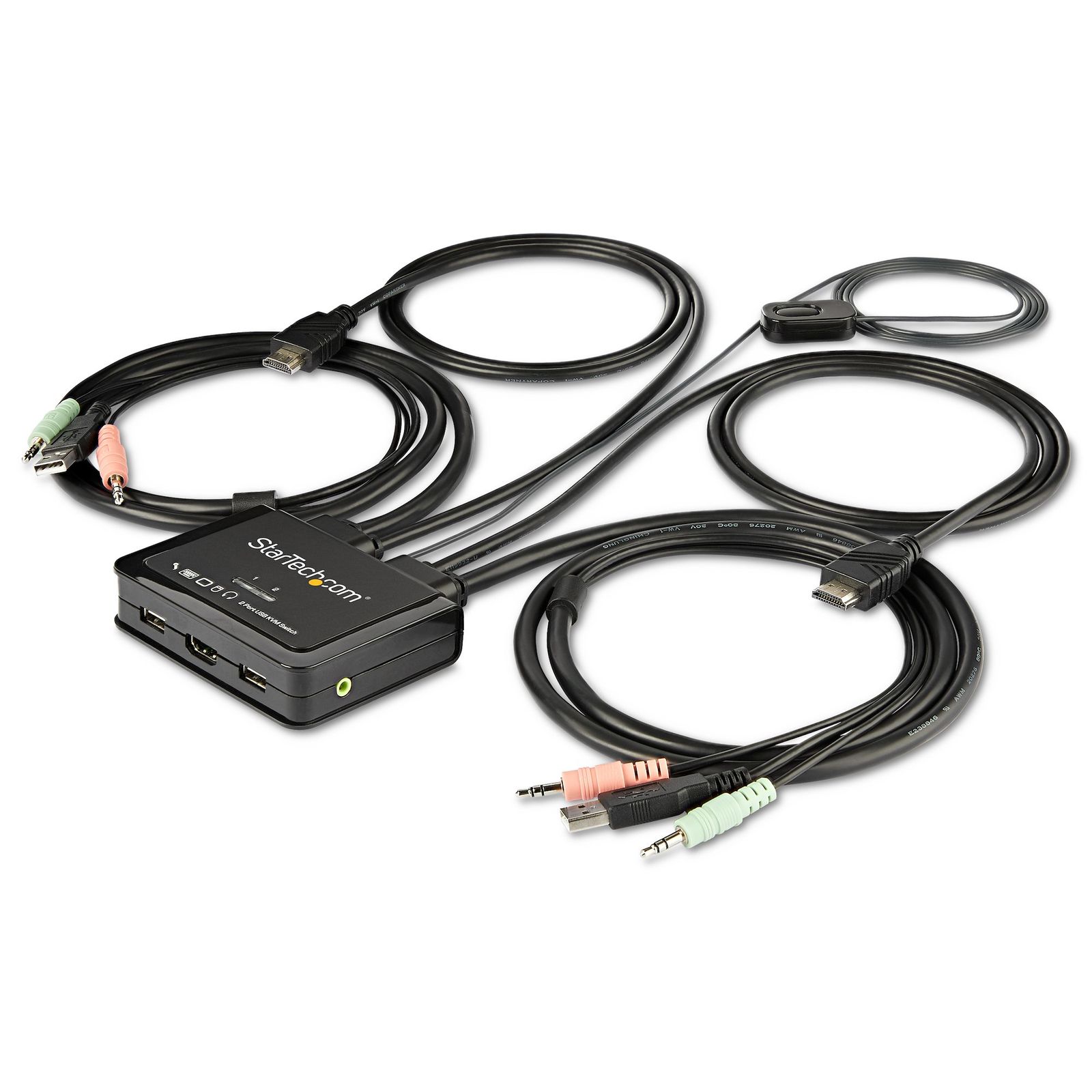 Startech 2 Port Single Hdmi 4K 60HZ Cable Kvm Switch W/ Audio, image 1 of 6