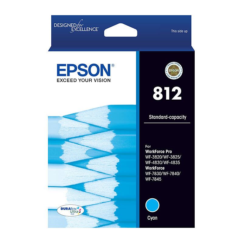 Epson C13T05D292 #812 - Std Capacity Durabrite Ultra - Cyan Ink Cartridge