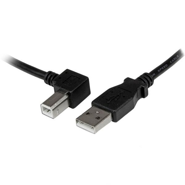 Startech 1M USB2.0 A TO Micro USB2.0 B Cable, M/m, Left Angle, Ltw, image 1 of 5