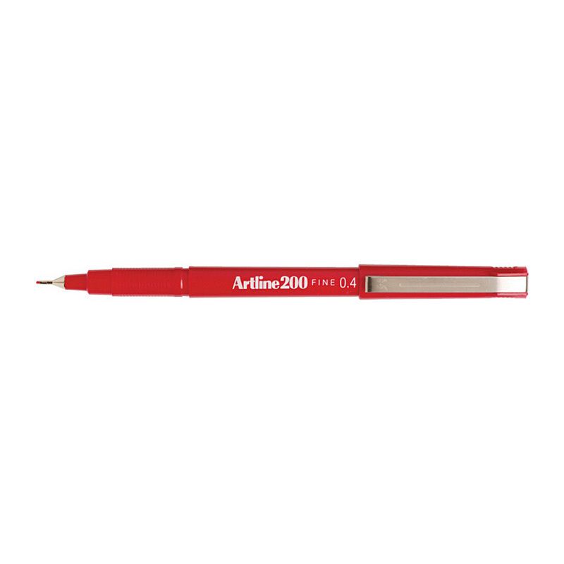 Artline 200 Fline Pen Red BX12