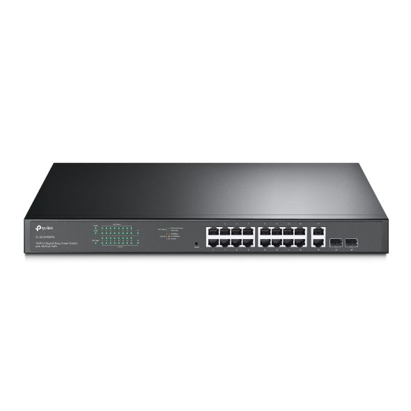 Tp-link 16-PORT Easy Smart Gigabit Switch, POE+(16), SFP(2), 250W, Metal Case, 5YR, image 1 of 8