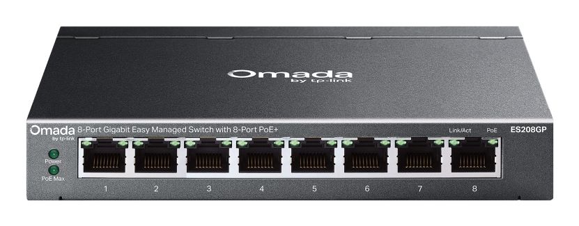 Tp-link Omada 8-PORT Easy Managed Gigabit Desktop Switch, POE+(8), 64W, 5YR, image 1 of 5