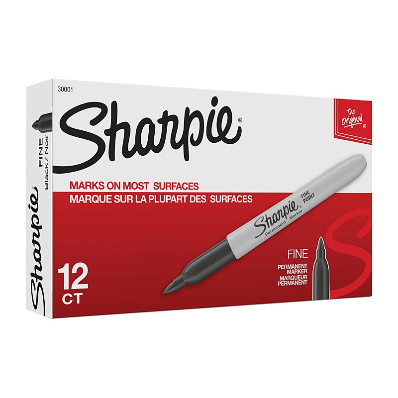 Sharpie Prm Mrk FP Blk NP PK12