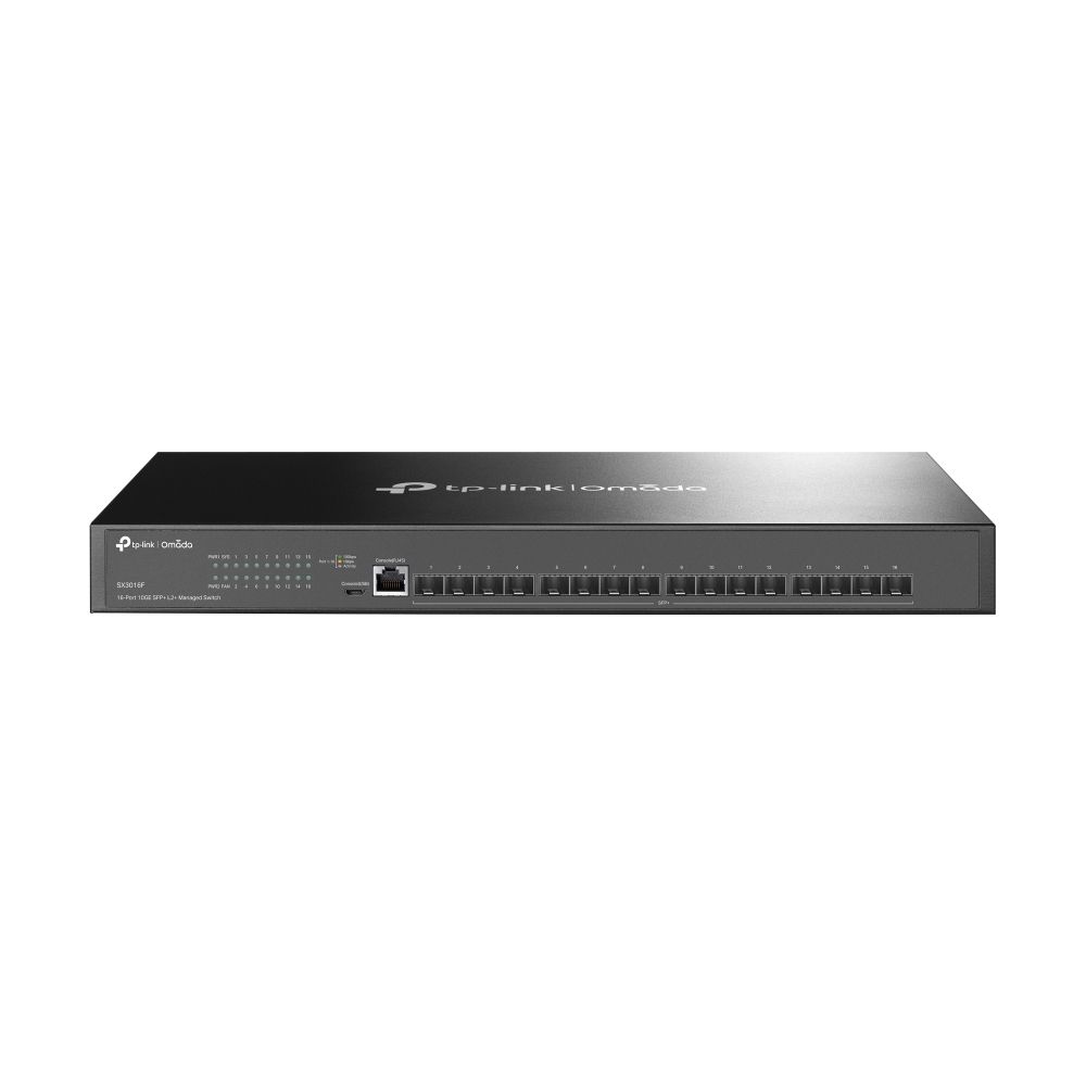 Tp-link Omada 16-PORT Managed 10GE L2+ Rack Switch, SFP+(16), 5YR