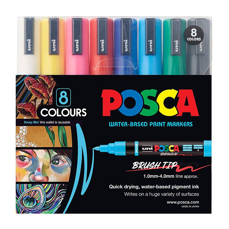 Posca PC5BR Paint Mrkr Ast PK8
