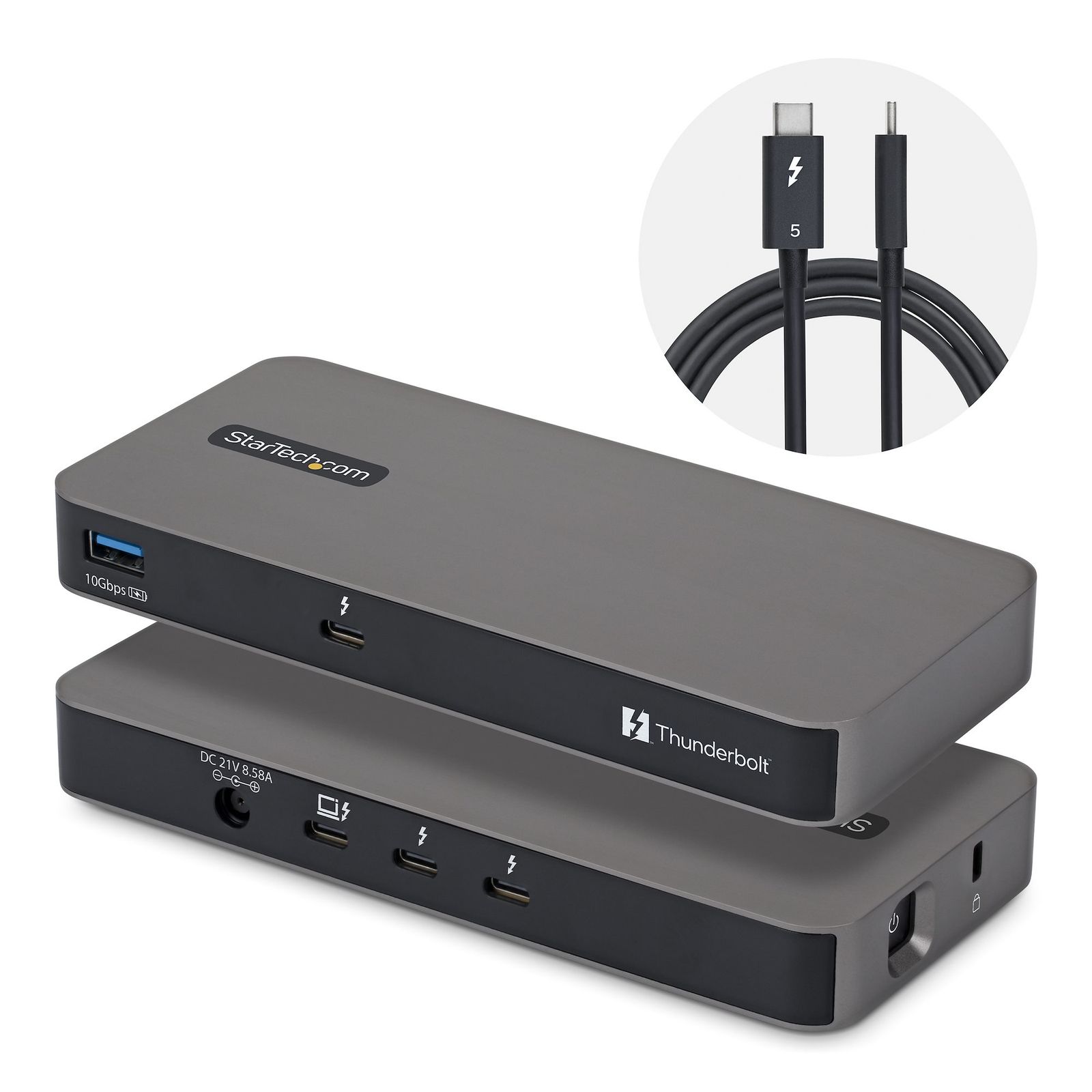 Startech.com.com 4-PORT Thunderbolt 5 Hub with Thunderbolt Share Kvm, 2 YR, image 1 of 18