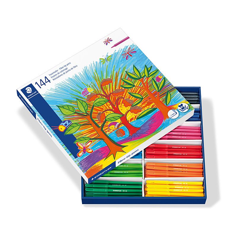 Staed Fibre Tip Pen Ast PK144