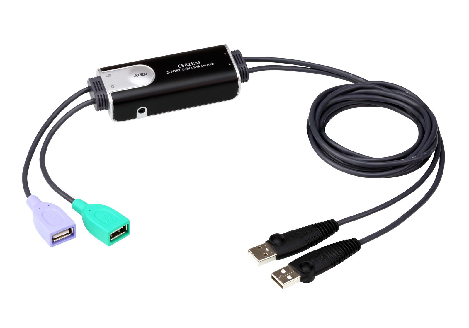 Aten 2 Port Usb Boundless Cable KM Switch