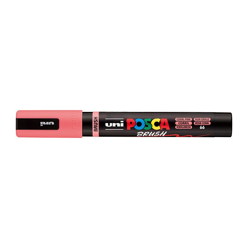 Posca Med Brush Tip Coral Pink, image 1 of 2