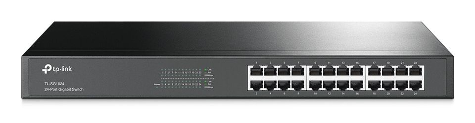 Tp-link 24-PORT Unmanaged Gigabit Rackmount Switch, 19" Steel Case, 5YR, image 1 of 3