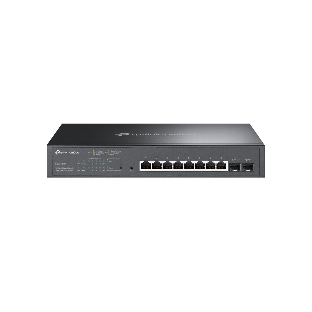 Tp-link Omada 10-PORT Managed Gigabit Switch, POE+(8), SFP(2), 150W, 5YR