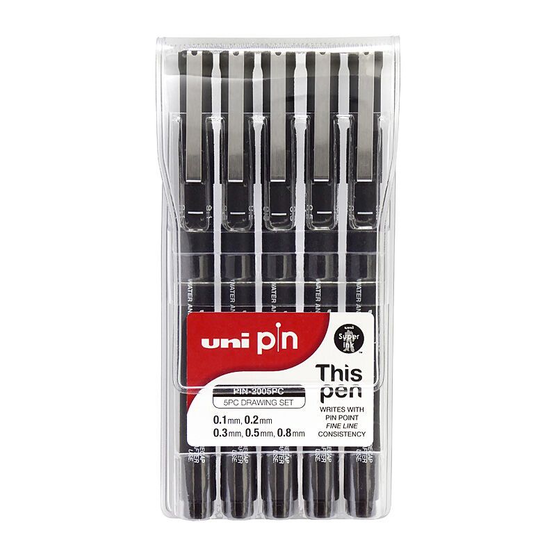 Uni Pin Fine Liner Asst PK5