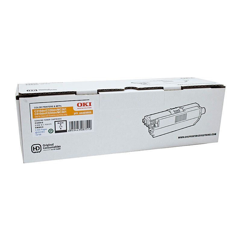 Oki Toner Cartridge for C310DN/330DN Black; 3500 Pages @ 5% Coverage