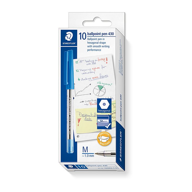 Staed BALLPOINT430 MD Blu BX10