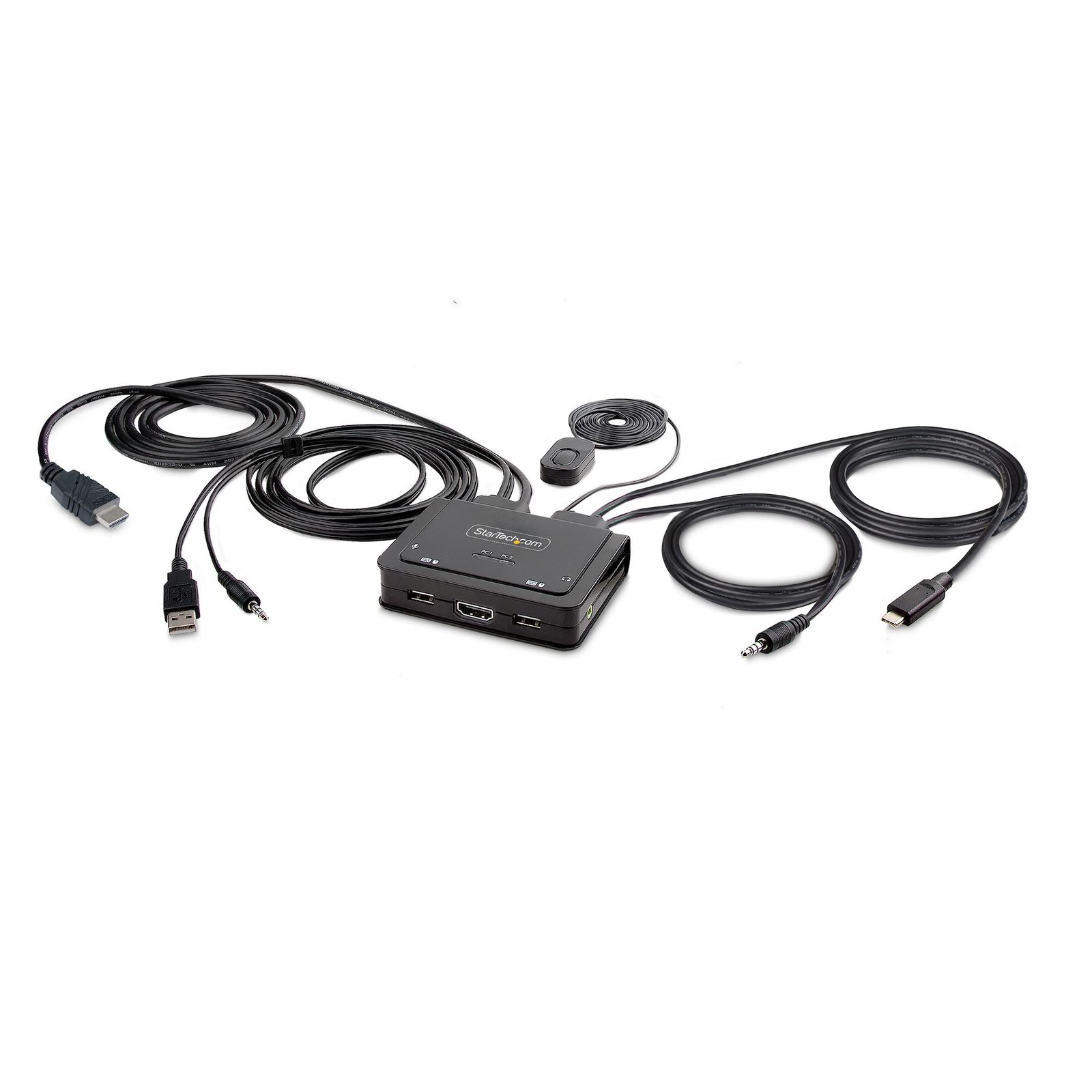 Startech.com 2-PORT Hybrid Usb-c Hdmi Cable Kvm Switch, 4K 60HZ, 2 YR, image 1 of 7
