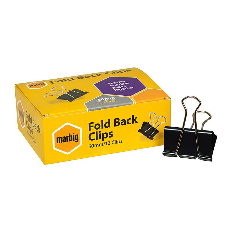 Mbg Foldbk Clip 50MM BX12 SL12