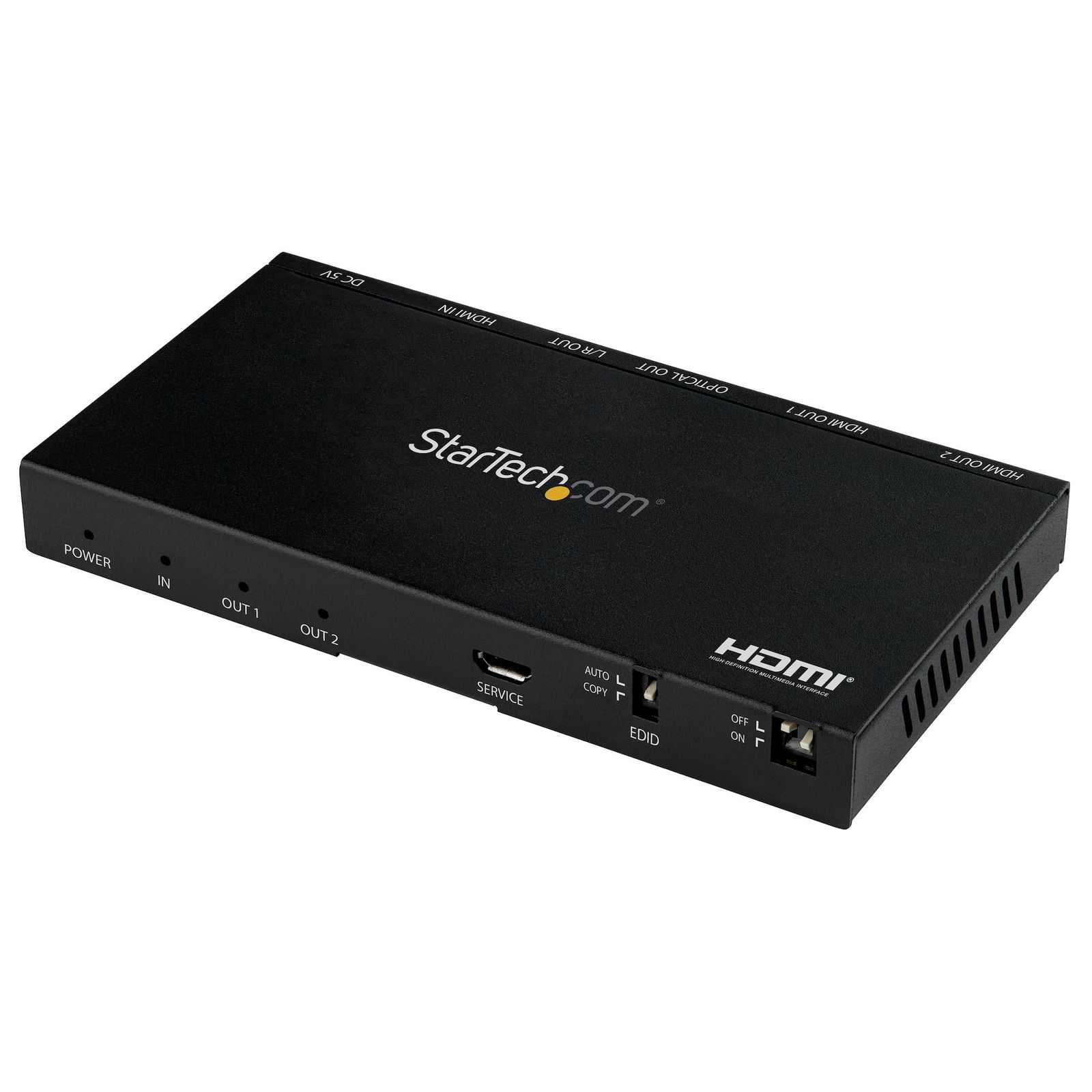 Startech 2 Port Hdmi Splitter, 4K, Scaler, Audio Extractor, 2YR, image 1 of 5