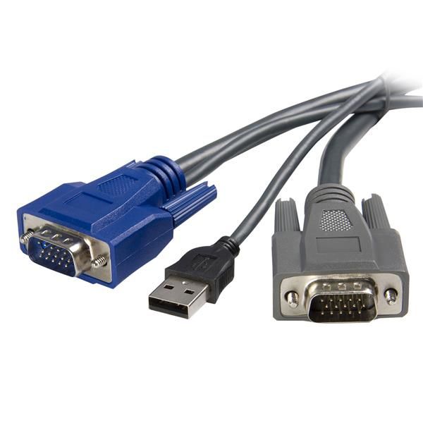 Startech 1.8M /6FT Ultra-thin Usb Vga 2-IN-1 Kvm Cable - Usb Vga Kvm Cable Ltw, image 1 of 4