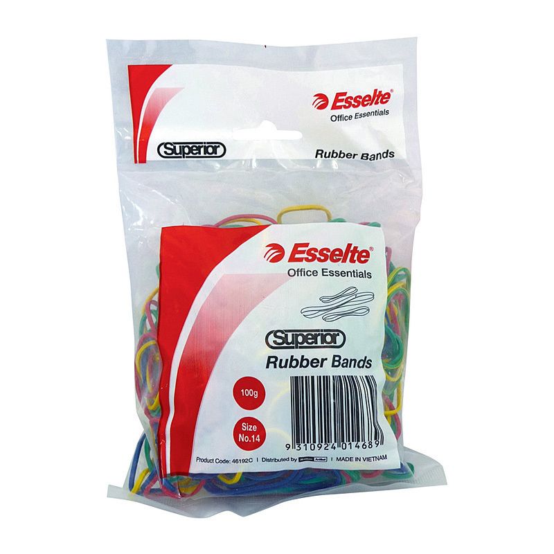 Esselte R/band Col SZ14 100GM