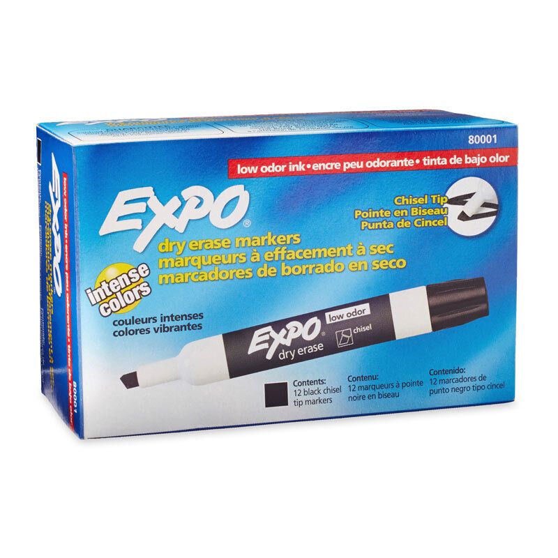 Expo W/b Marker Chsl Blk BX12, image 1 of 4
