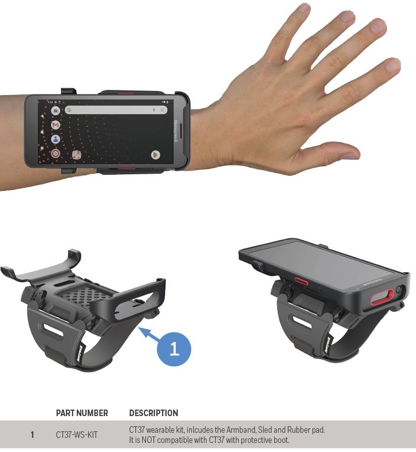 Honeywell Wearable Kit CT37 No/boot
