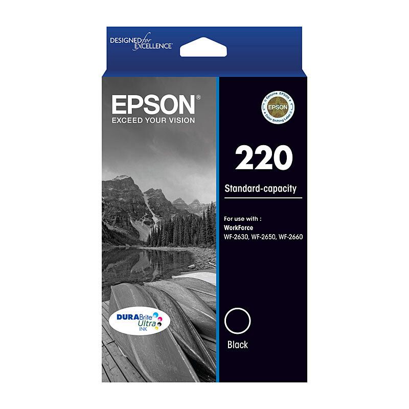 Epson C13T293192 220 Standard Capacity Durabrite Ultra Black Ink